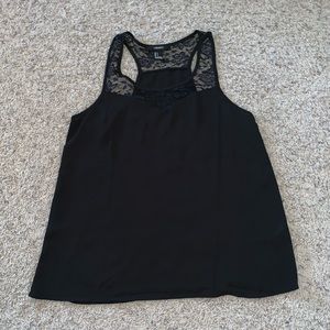 Black Lace Tank Top